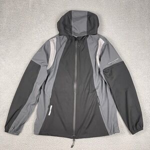 Android Homme Run Division Rain Jacket Mens L Black Geres Rain Protect Windbreak